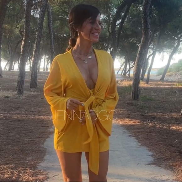 Zara Jacquard Knotted Mini Dress NWT - Picture 6 of 17